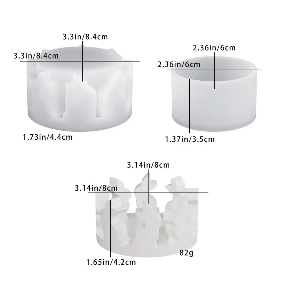 Creative Easter Bunny Aromatherapy Candle Mold Silicone 3D Plaster Mold Reusable DIY Resin Mold Home Decor