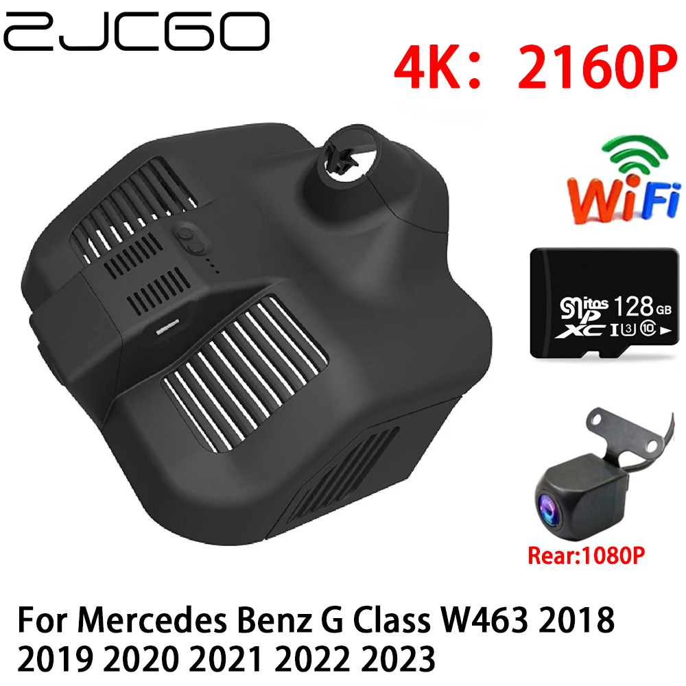 ZJCGO 2K 4K Car DVR Dash Cam Wifi Front Rear Camera 2 Lens 24h for Mercedes Benz G Class W463 2018 2019 2020 2021 2022 2023