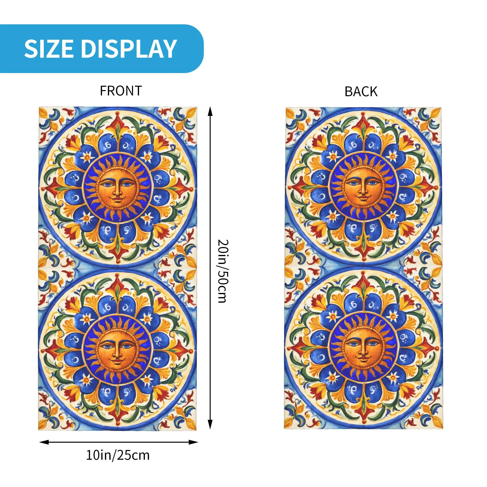 Sun of Sicilian Sicily Bandana Neck Cover Printed Face Scarf Headwear Riding Unisex Adult Winter