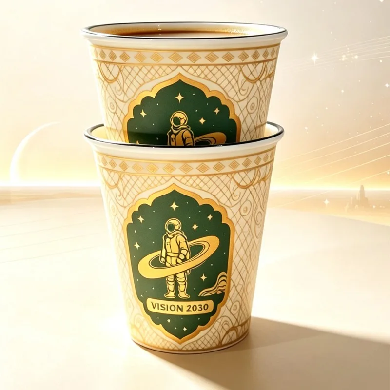 Saudi Arabia 2030 Space Theme Ceramic Coffee Cup Creative Astronaut Concentrated Tea Cup Mug