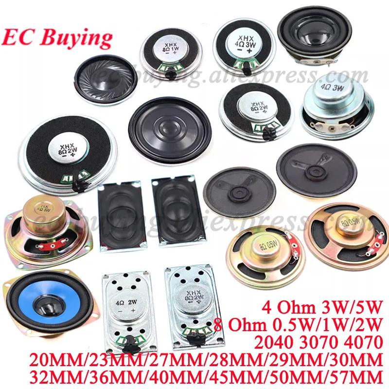 8 32 4 Ohm 0.5W 1W 2W 3W 5W Speaker Tanduk 32R 8R 4R 0.5/1/2W Diameter 20Mm 23Mm 26Mm 28Mm 30Mm 32Mm 36Mm 40Mm 50Mm Loudspeaker
