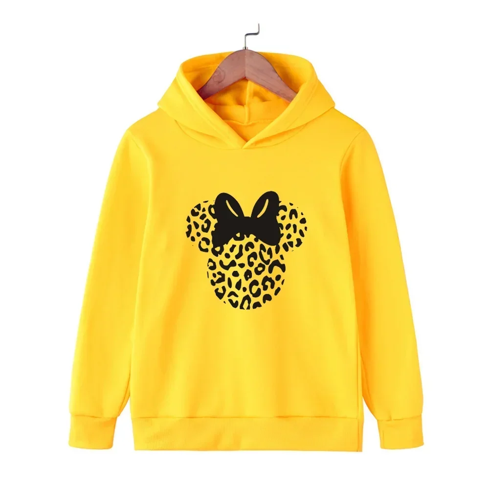 Disney Cotton Children Hoodies Letter Abcd Sweatshirts Kawaii Pullover Anime Cartoons Girls Boy Kids Casual Clothes Fashion Tops