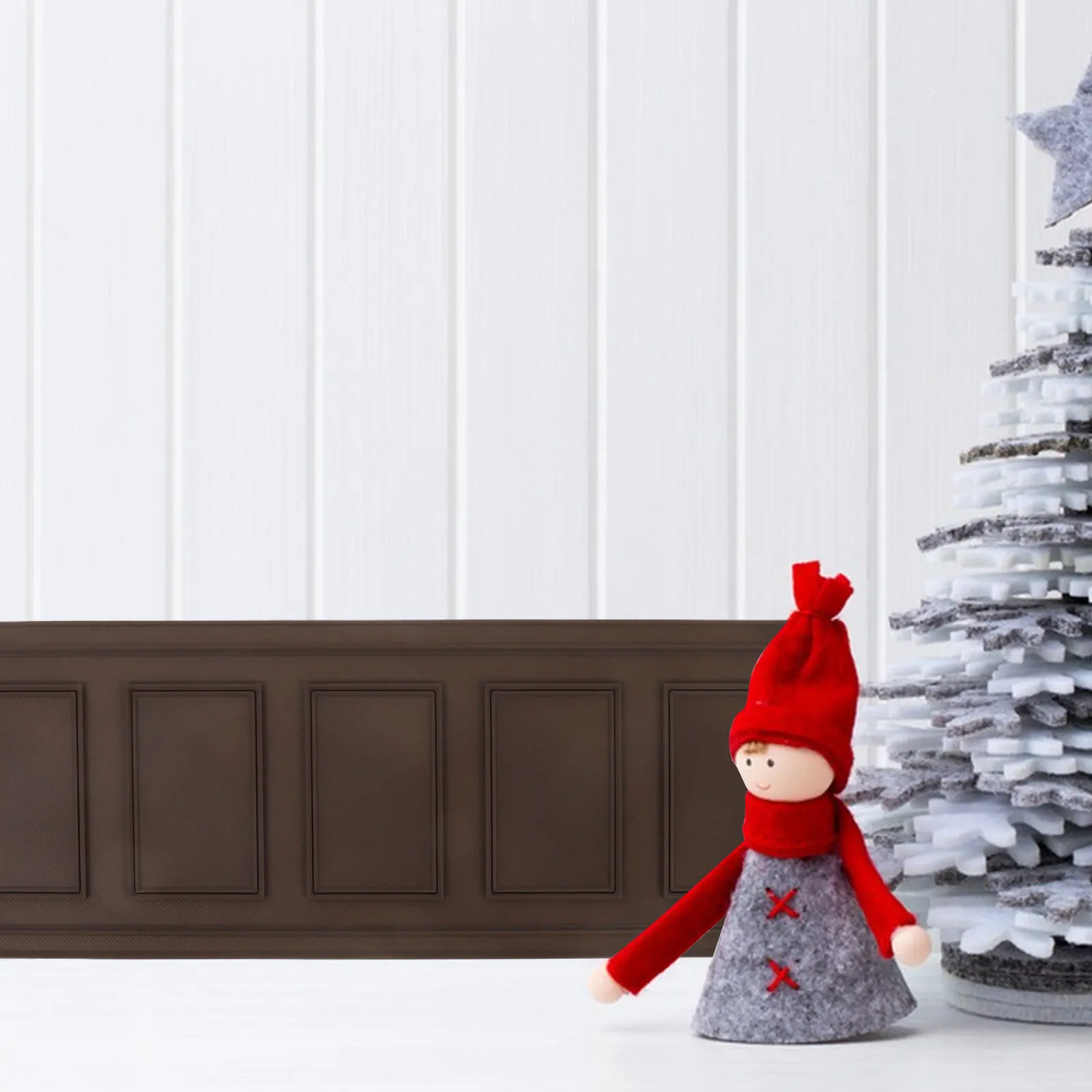 

Dollhouse Wall Panels Peel and Stick Trim Molding Kit Flexible Baseboard Skirting Board for Tiny Scene Furnishing Seam