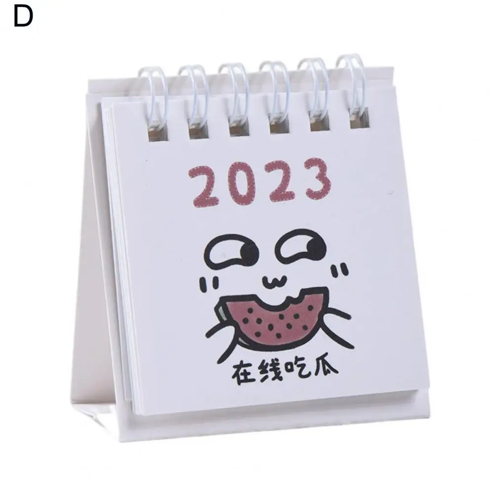 Kantoor Kalender Cartoon Patroon Schattige Decoratieve 2023 Nieuwe Jaar Mini Kalender Decor Mini Kalender Schoolbenodigdheden