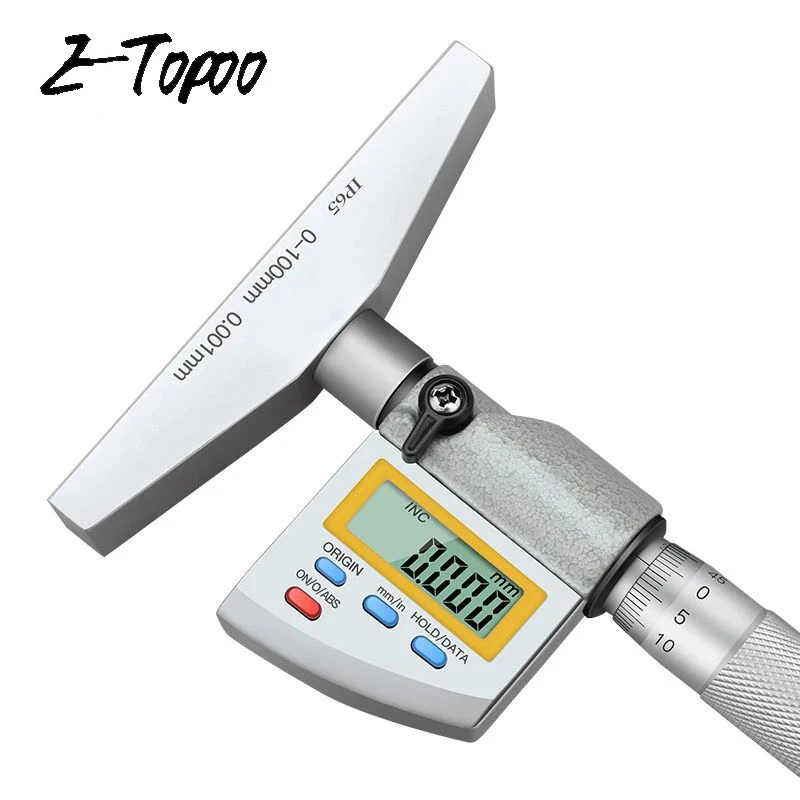 

IP65 0-100mm Digital Display Depth Micrometer with Interchangeable Rod Resolution 0.001mm Multifunctional Measuring Tools