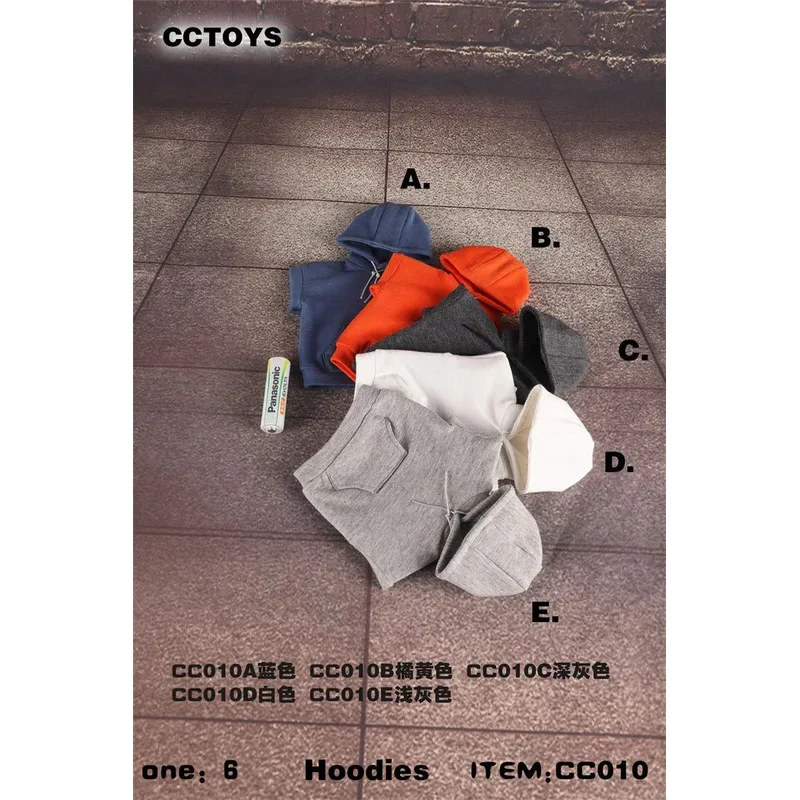 CCTOYS CC010 1/6 스케일 남성 의류 패션 스포츠 스타일 후드 스웨터 스포츠 후디 12인치 PH Tbl 액션 피규어에 적합