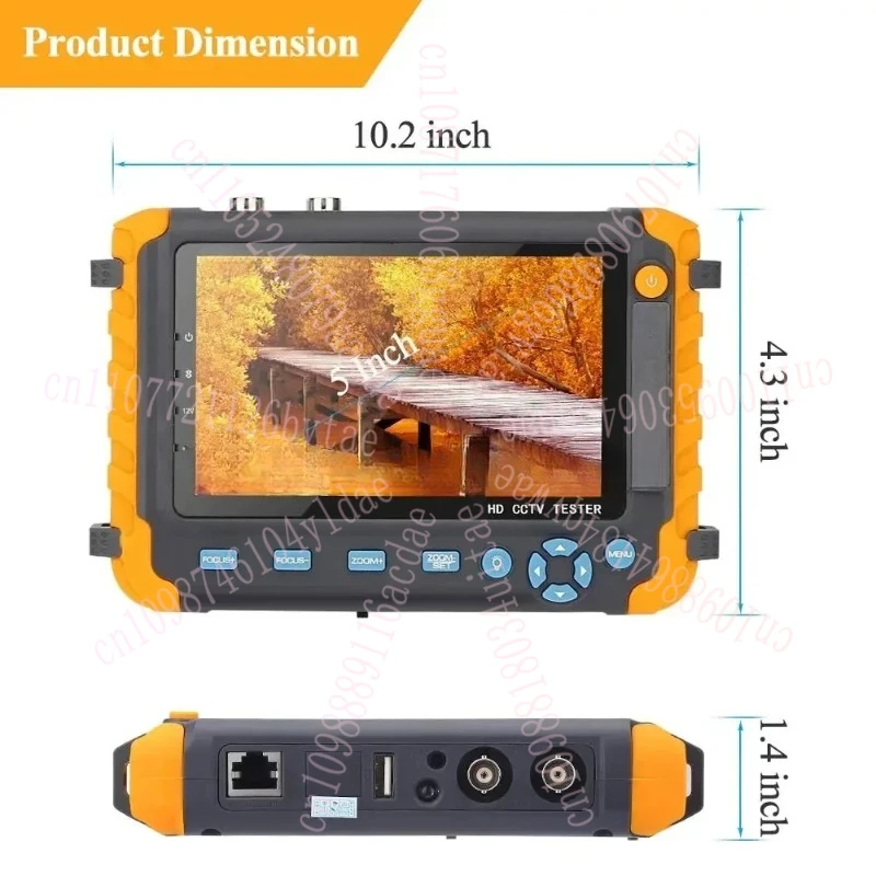 5 Inch 8MP Cctv Tes…