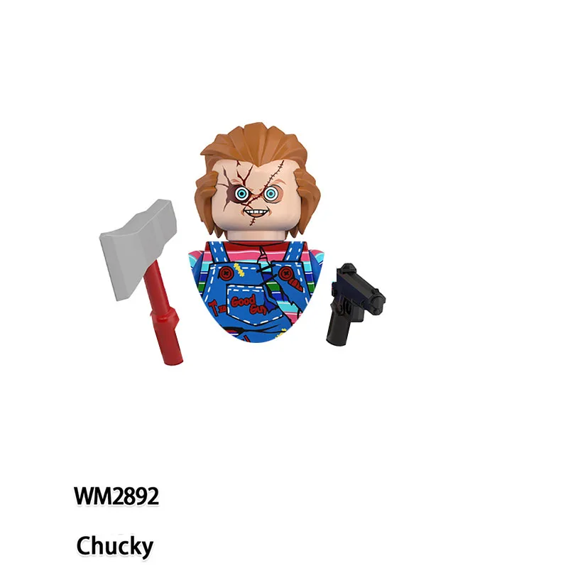 WM6205 Chucky Bride of Chucky The Nun Ash Terrifier Dead Silence Lilly D'Abo M3gan Building block boy birthday toy