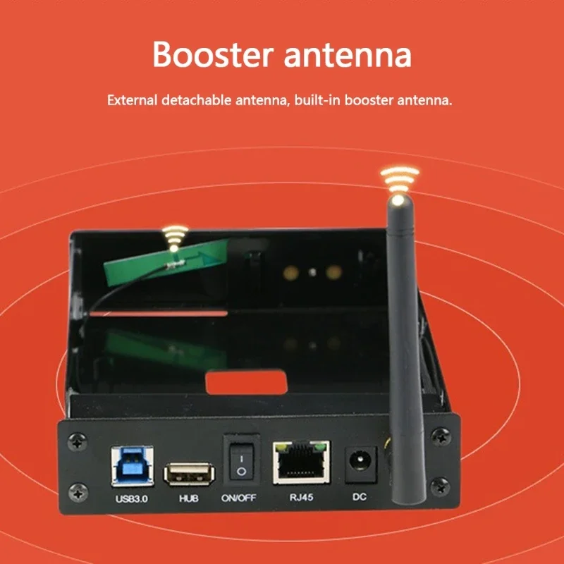 

Blueendless Wireless HDD Enclosure Box Portable NAS Storage Super Speed USB RJ-45 Ethernet Ports