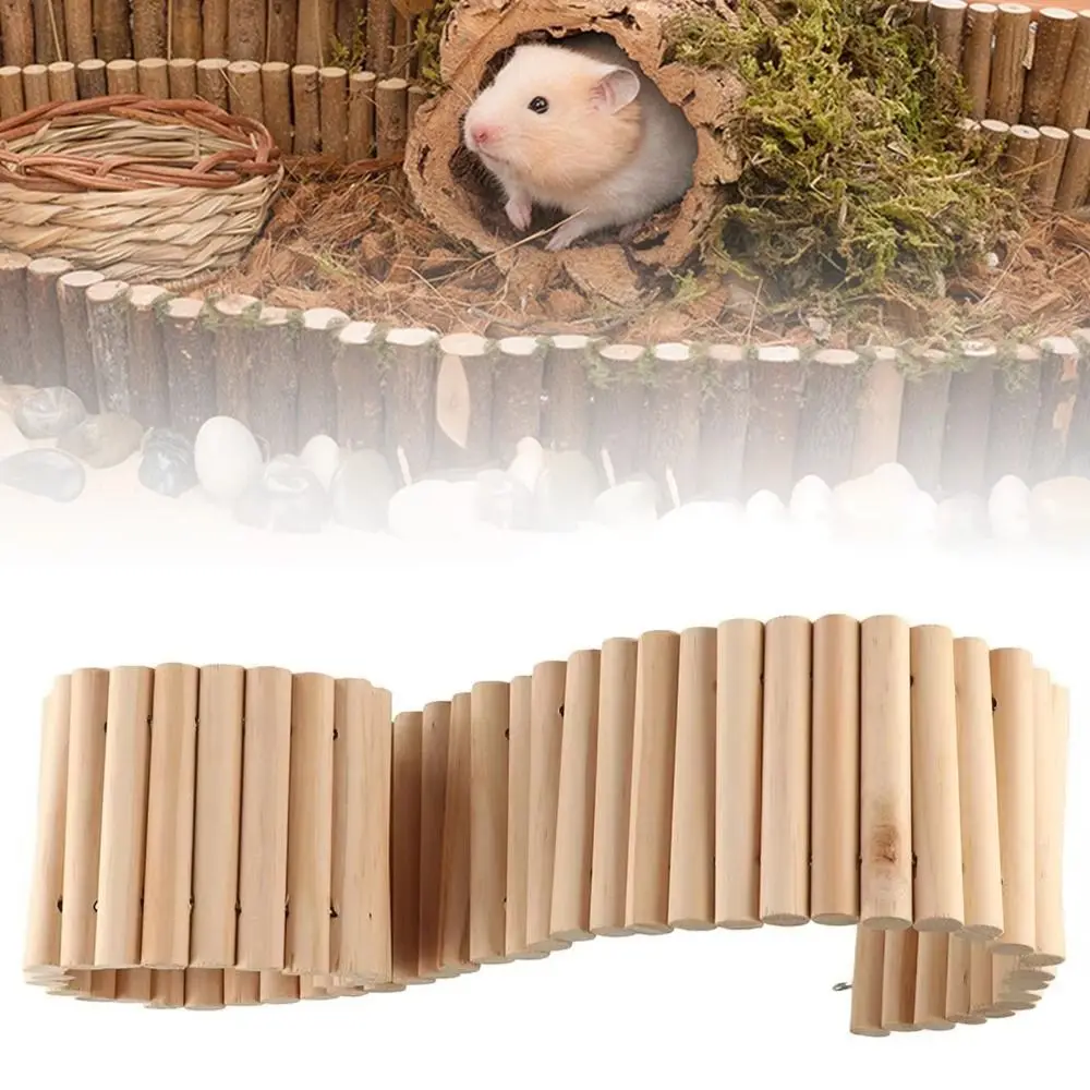 1 pçs fio série conexão hamster escada de escalada de madeira multifuncional suspensão ponte gaiola decoração fácil instalar