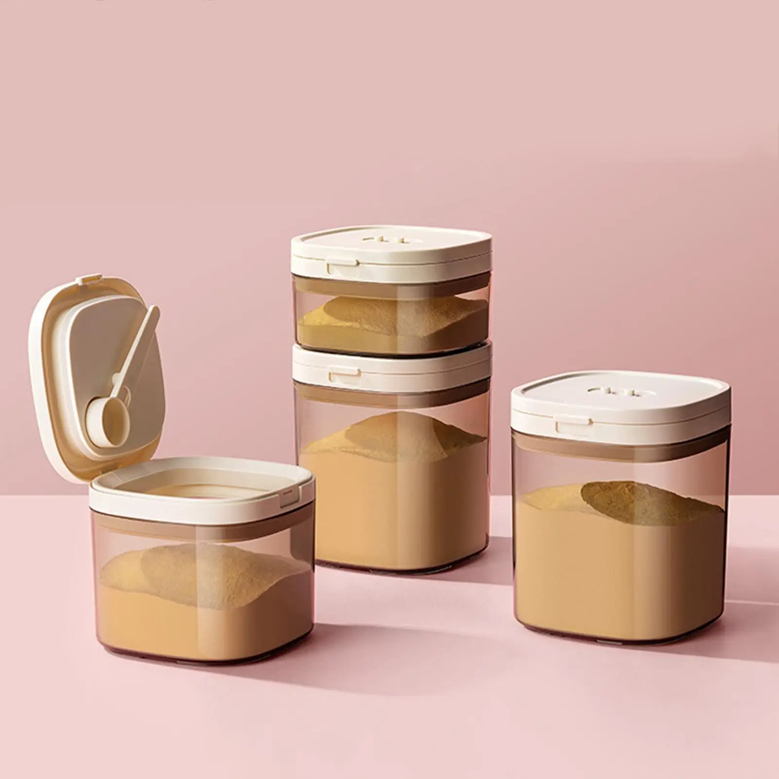 

Portable Formula Dispenser Feeding Container Travel Milk Powder Container Food Container Infant Bean Storage Box With Scoop