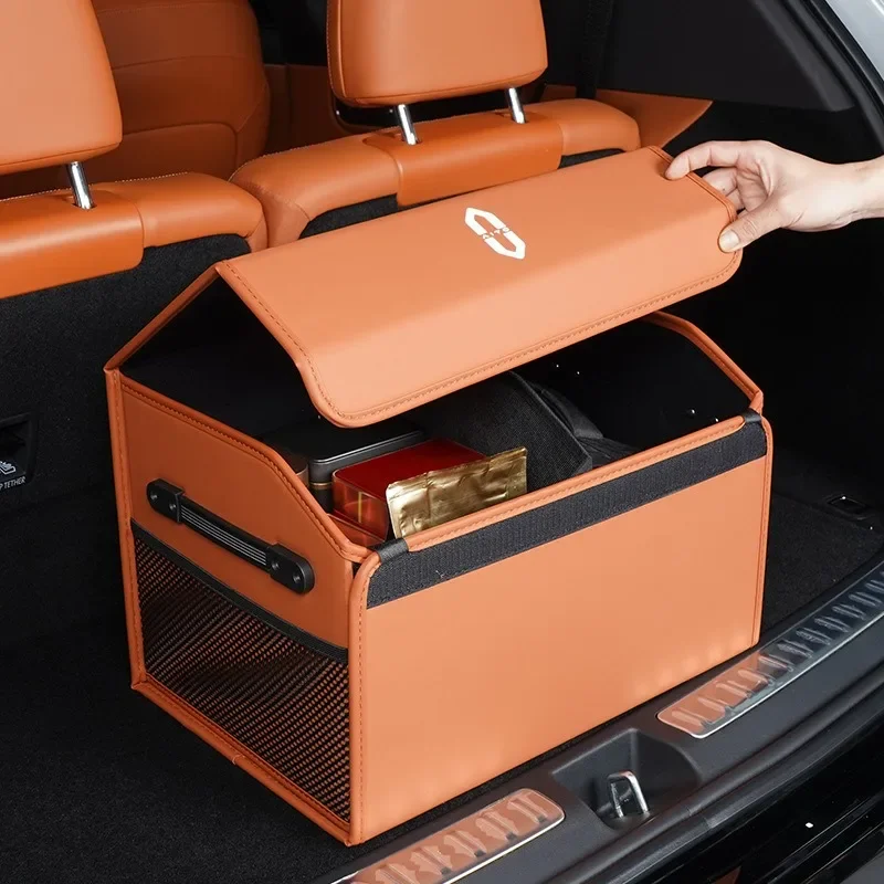 Foldable Leather Car Organizer for AITO Wenjie M5 M7 M9, Trunk organizer with Specialized Design for Wenjie,Novelty Car supplies