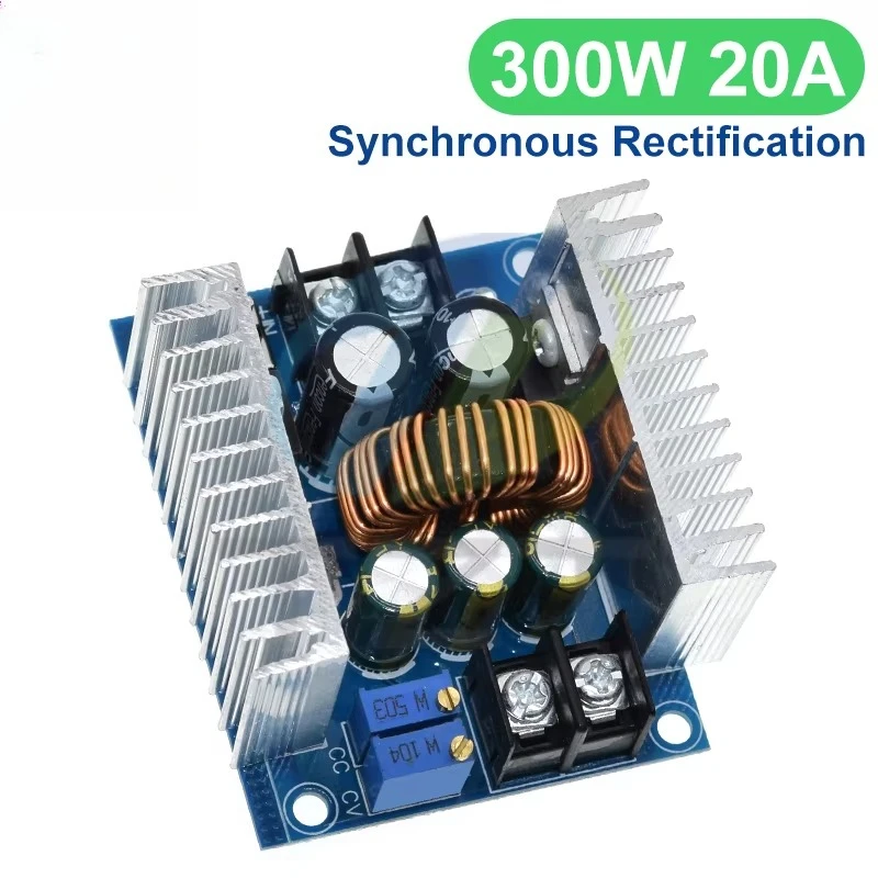 300W 20A DC-DC Buck Converter Step Down Module Constant Current LED Driver Power Step Down Voltage Module Electrolytic Capacitor