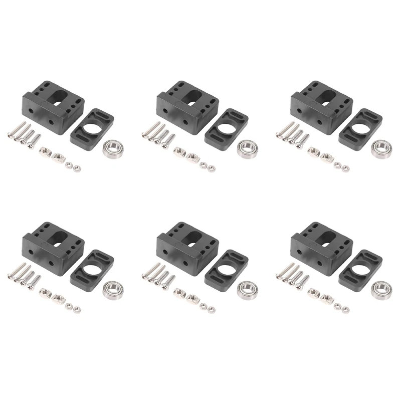 6X Z Axis Lead Screw Fixing Block Aluminum Block 3D Printer Lead Screw Fix Mount For CR-10 Ender 3 Z-Rod Bearing Holder