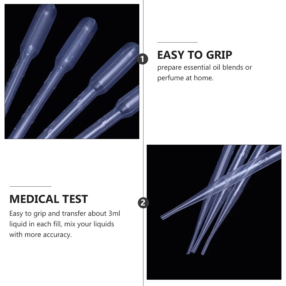 

300 Pcs Essential Oil Plastic Straw Drip Pipette Mini Pipettes Graduated Transfer