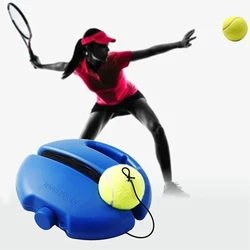 Practice Tennis Training Aids Base With Elastic Rope Rebound Balls Trainer Improve Skills Outdoor Sports Solo Training Partner