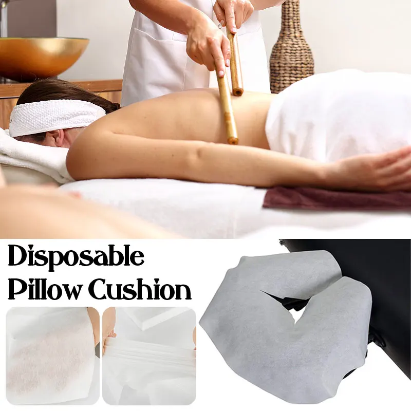 100Pcs Disposable Medical-Grade Massage Table Sheets Headrest Pads Face Pillow Cover Massage Face Cradle Table Head Rest Covers