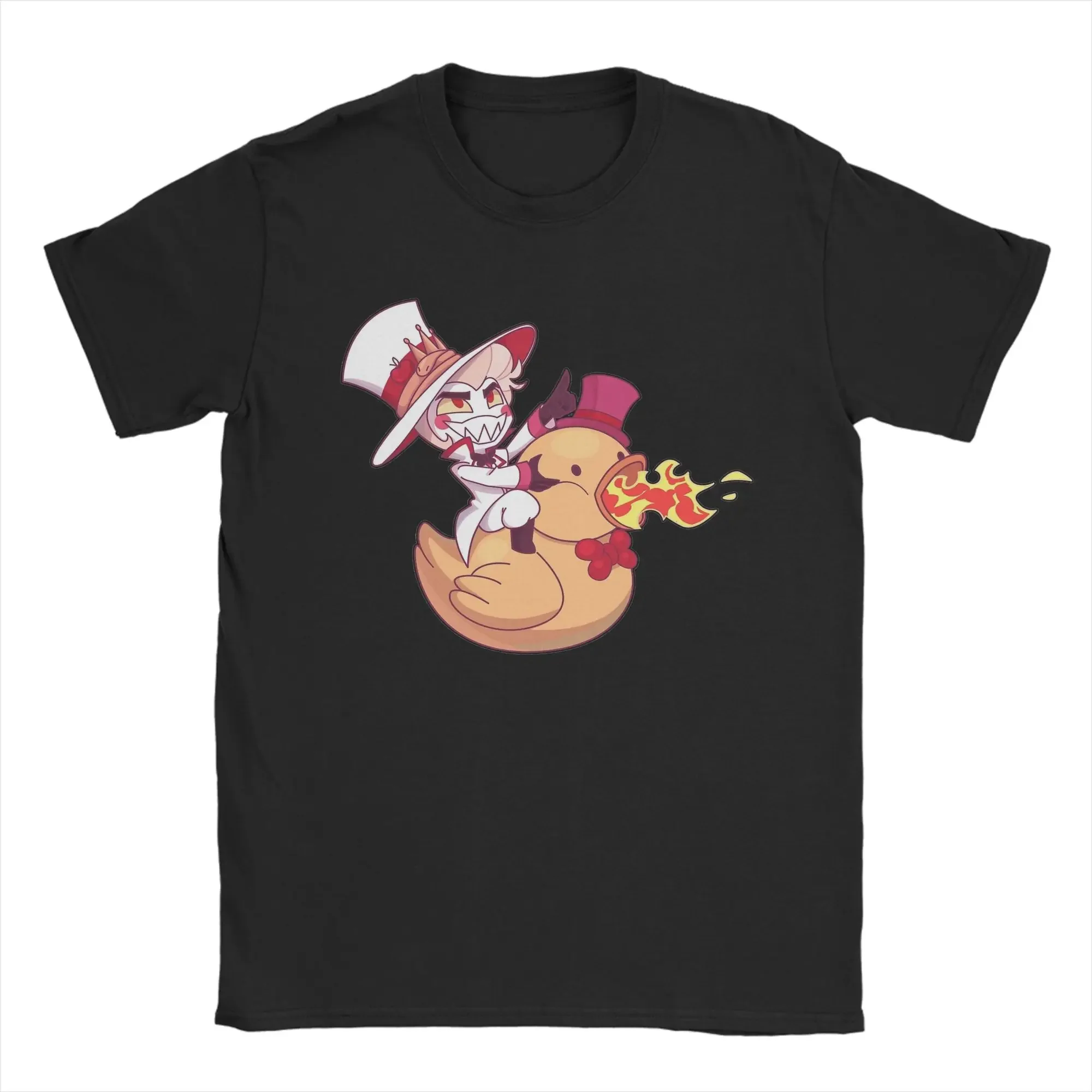 

Fashion Hazbin Hotel Fire Bread Rubber Duck Graphic T-shirt