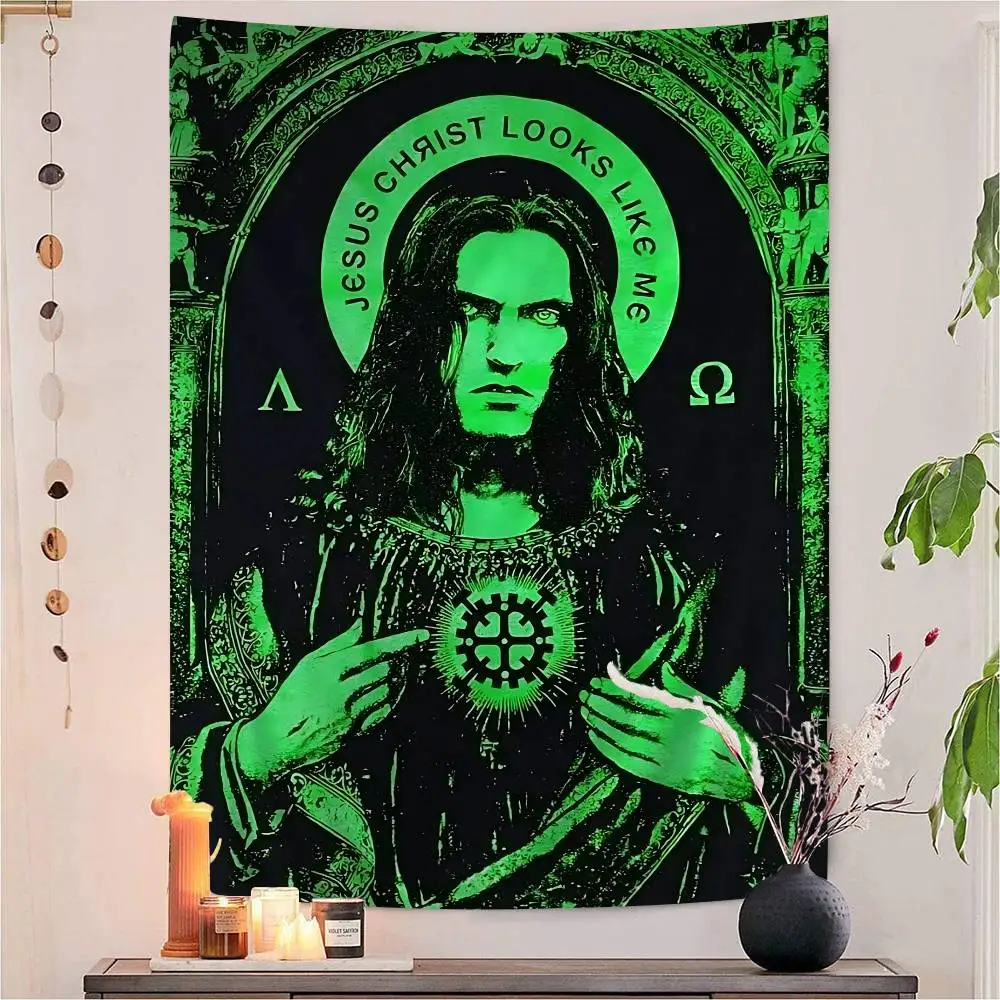 Gothic Metal Band Type O Negative Colorful Tapestry Wall Hanging Cheap Hippie Wall Hanging Bohemian Wall Mandala Wall Hanging