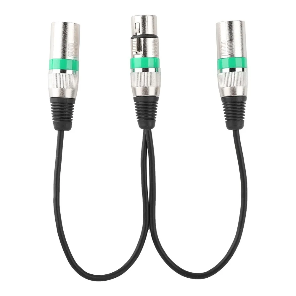 30cm Length XLR Female To Dual Male Splitter Zinc Alloy Plug Audio Mic Extension Cable XLR Splitter Cable for Canon For Mixers