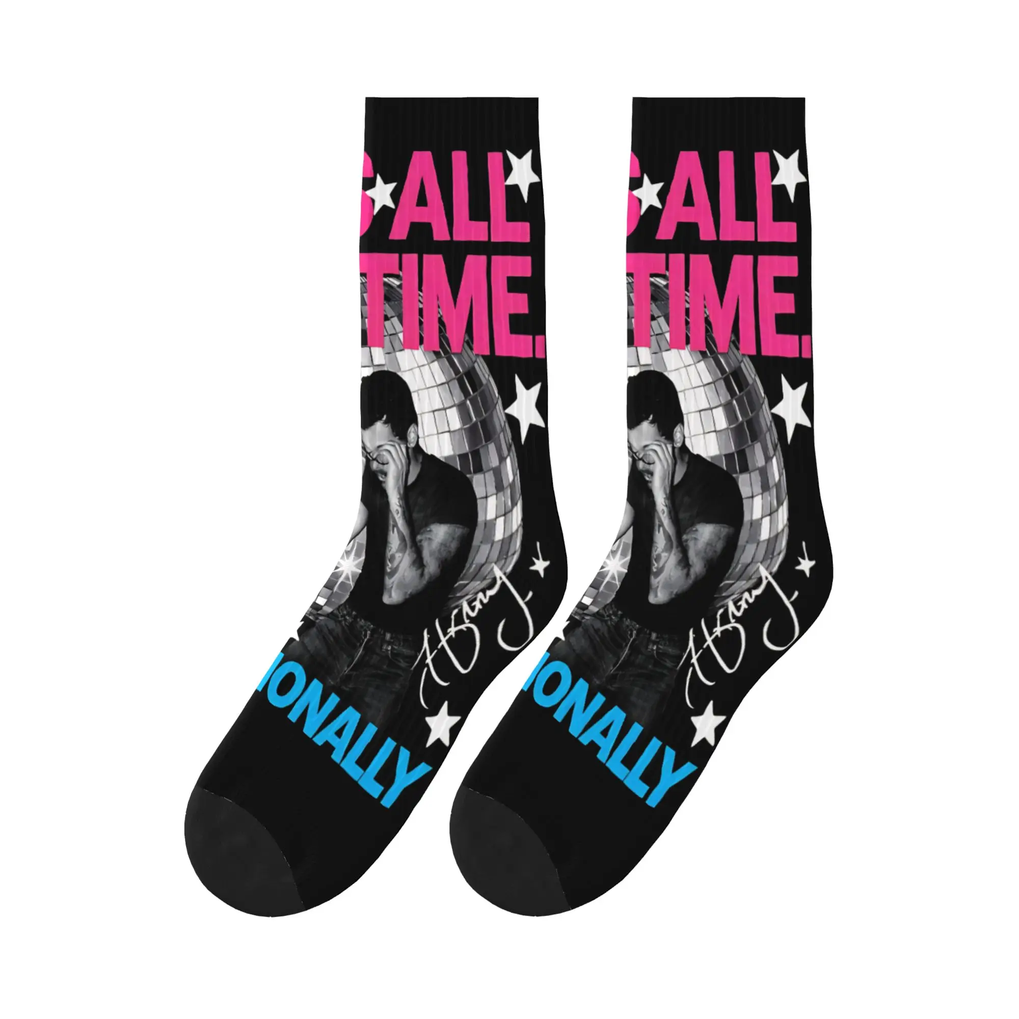 

Couple Socks Harry Style Kiss All The Time Disco Occasionally Stockings Non-Slip Medium Soft Socks Autumn Custom Outdoor Socks