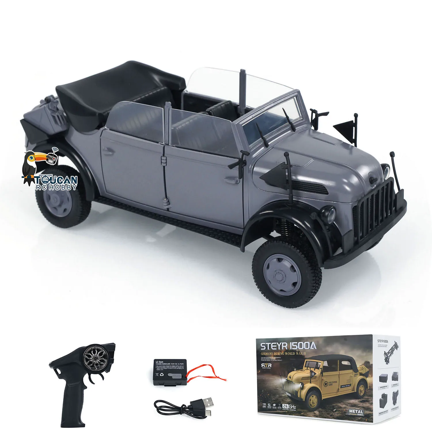 Toys for Boys 1/18 HG 4x4 RC Command Vehicles 4WD Radio Control Off-road Car Sound Light Painted Finished Model TH23880