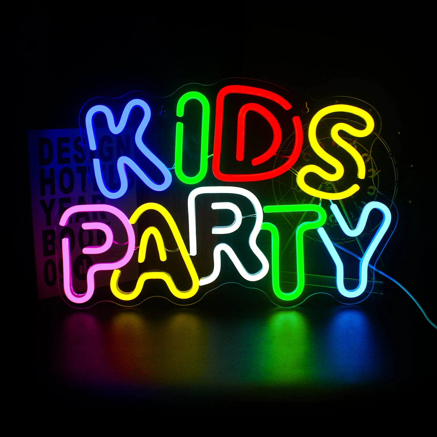 Kids Party Neon Signs Wall Decor LED Art Decorative Lights Child Birthday Party Game Party Gift for Girls Boy Light up Sign