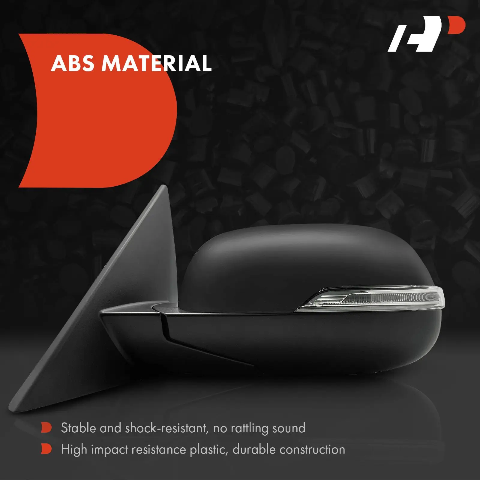 A-Premium Driver Side Power Door Mirror for Kia Soul 2014-2016 Power Folding Turn Signal Light Heated Smooth Black