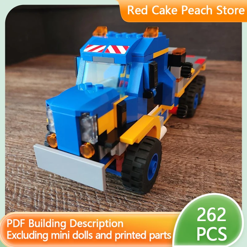 

Модель городской автомобиль MOC, строительные кирпичи, планшетный грузовой эвакуатор, модульная технология, детские праздничные подарки, сборные игрушки, костюм