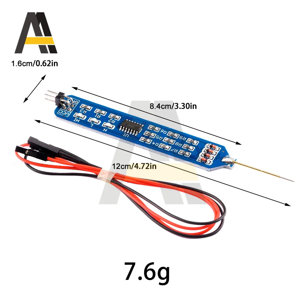 5V 3.3V Logic Tester Pen High Low Level Tester Digital Circuit Debugger Logic Pulser Analyzer Detecting Probe with Dupont Line