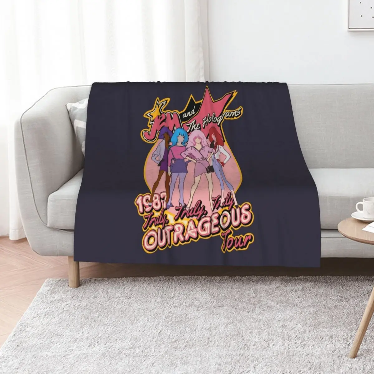 

Reveal The Secret Jem And The Holograms Gifts For Music Fan Throw Blanket Soft Warm Blanket Gift for Grandparents