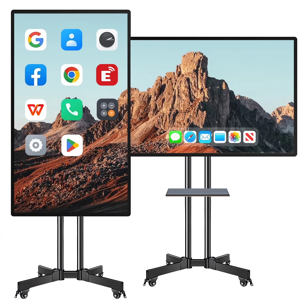 

Touch Screen Board, 4K UHD Digital Electronic All-In-One Computer Touch Whiteboard and Screen Mirroring, 49 Inch Built-In Camera