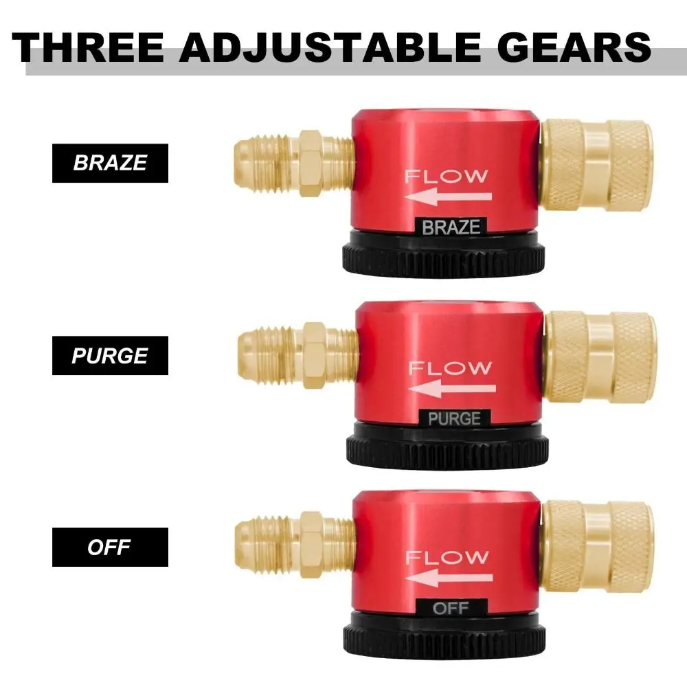 

1/4 Inch Connector Nitrogen Purge Regulator Flow Regulator Purge Tool HVAC Nitrogen Purge Kit Brazing Tool Nitrogen Regulator