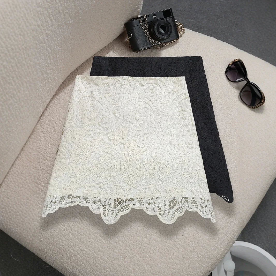 Sexy Lace Skirt Women's New Spice Girl Hollow Hip Skirt