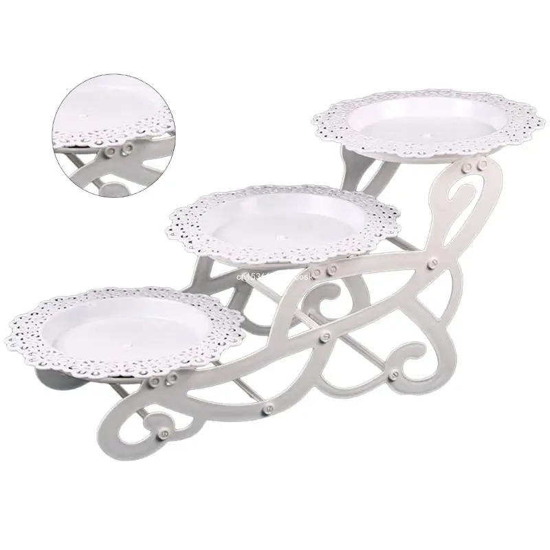 Cake Stand Birthday Cake Rack 3 Tiers Cupcake Display Holder Snacks Fruit Plate Wedding Party Tray Dessert Table Decor