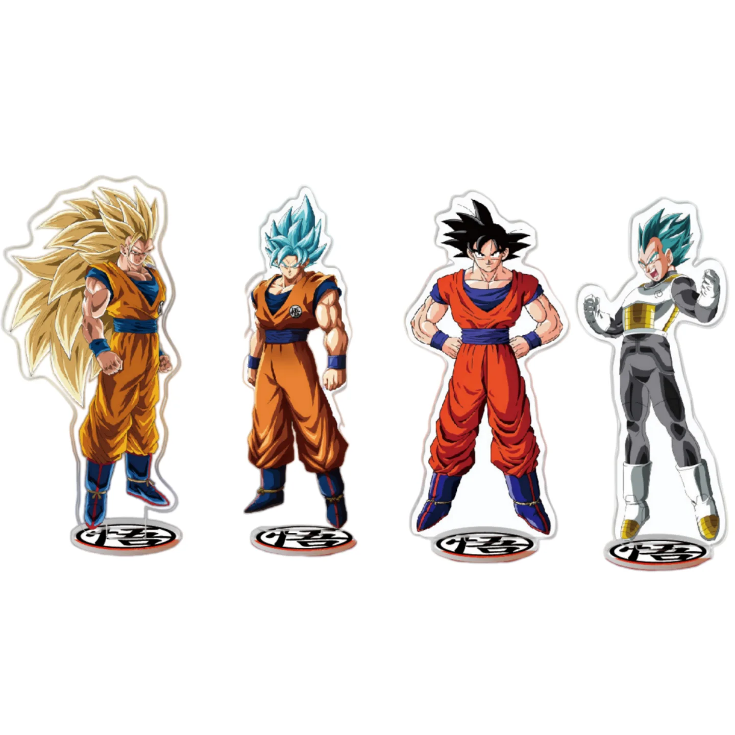 15 cm Kreative Desktop-Dekorationen: Acryl-Standfiguren für Son Goku, Vegeta, Goku Black Anime-Charaktere