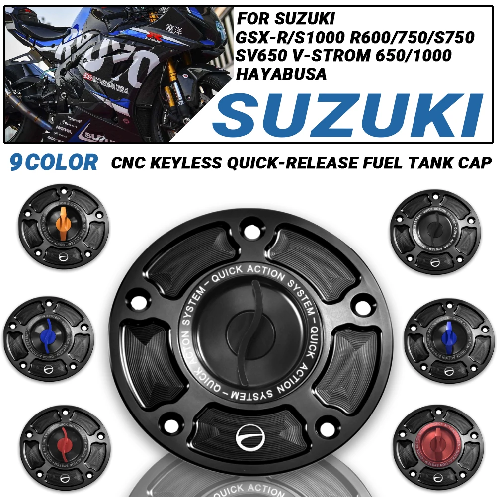 Motorcycle Quick Release Oil Gas Fuel Tank Cap For Suzuki GSX-R 1000/600/750  GSX-S 1000/750 SV 650/1000/S HAYABUSA Accessories