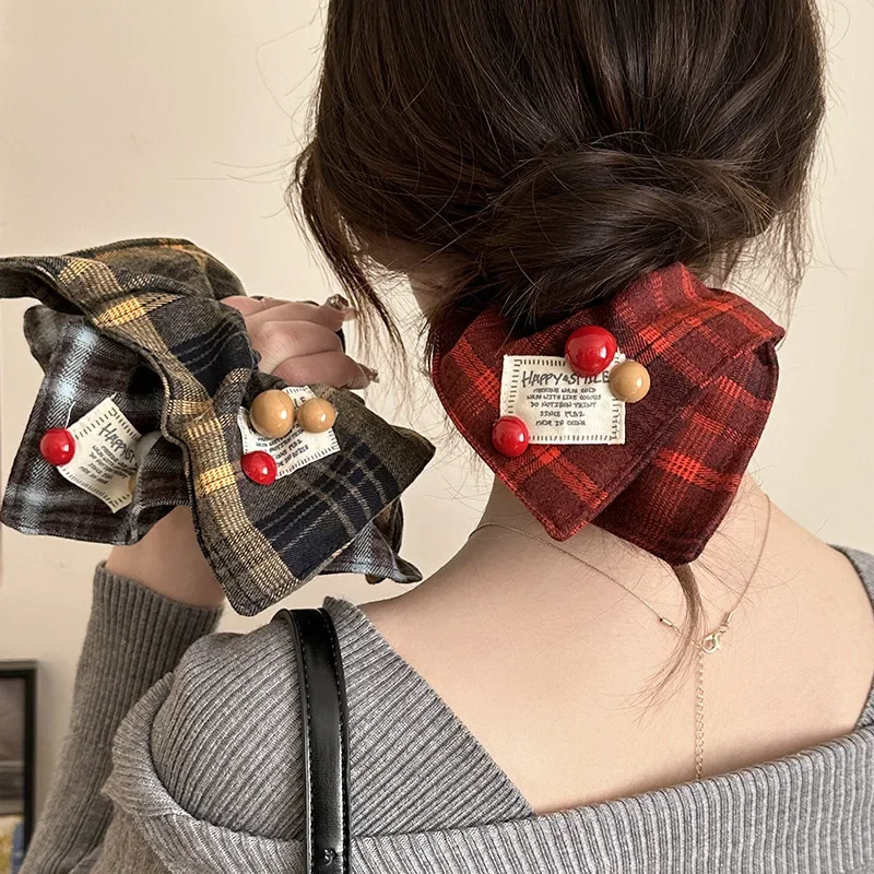 1pc College style patterned square scarf, large intestine headband, meatball shaped square headband, and headband accessory
