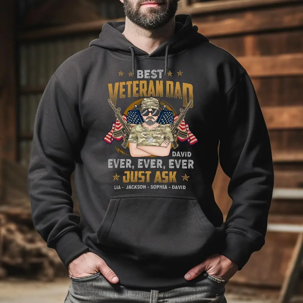 هدايا للأب، الأب المخضرم من أي وقت مضى فقط اسأل الأطفال، تي شيرت شخصي، هدايا للرجال المخضرمين القدامى، هدايا لعيد الأب