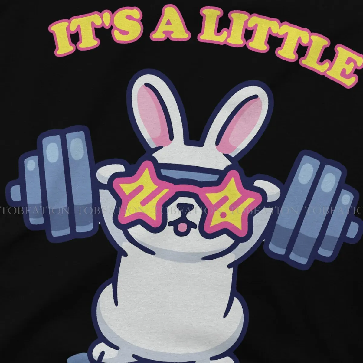 Buns Of Steel It's A Little Fit Bunny Tshirt Harajuku Grunge Men's Tshirts Tops Large Cotton O-Neck T Shirt