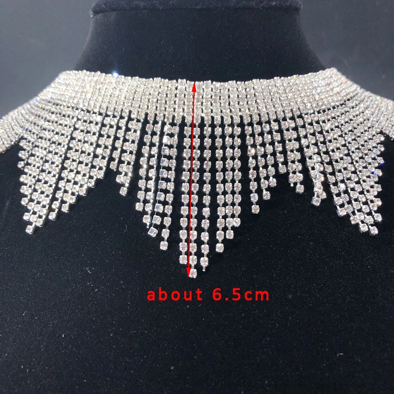 Tassel Chain Bling Crystal Fringe For Wedding Shawl Clothing Accessories Diy Jewelry Rhinestone Fringe Irregular Tassel chain