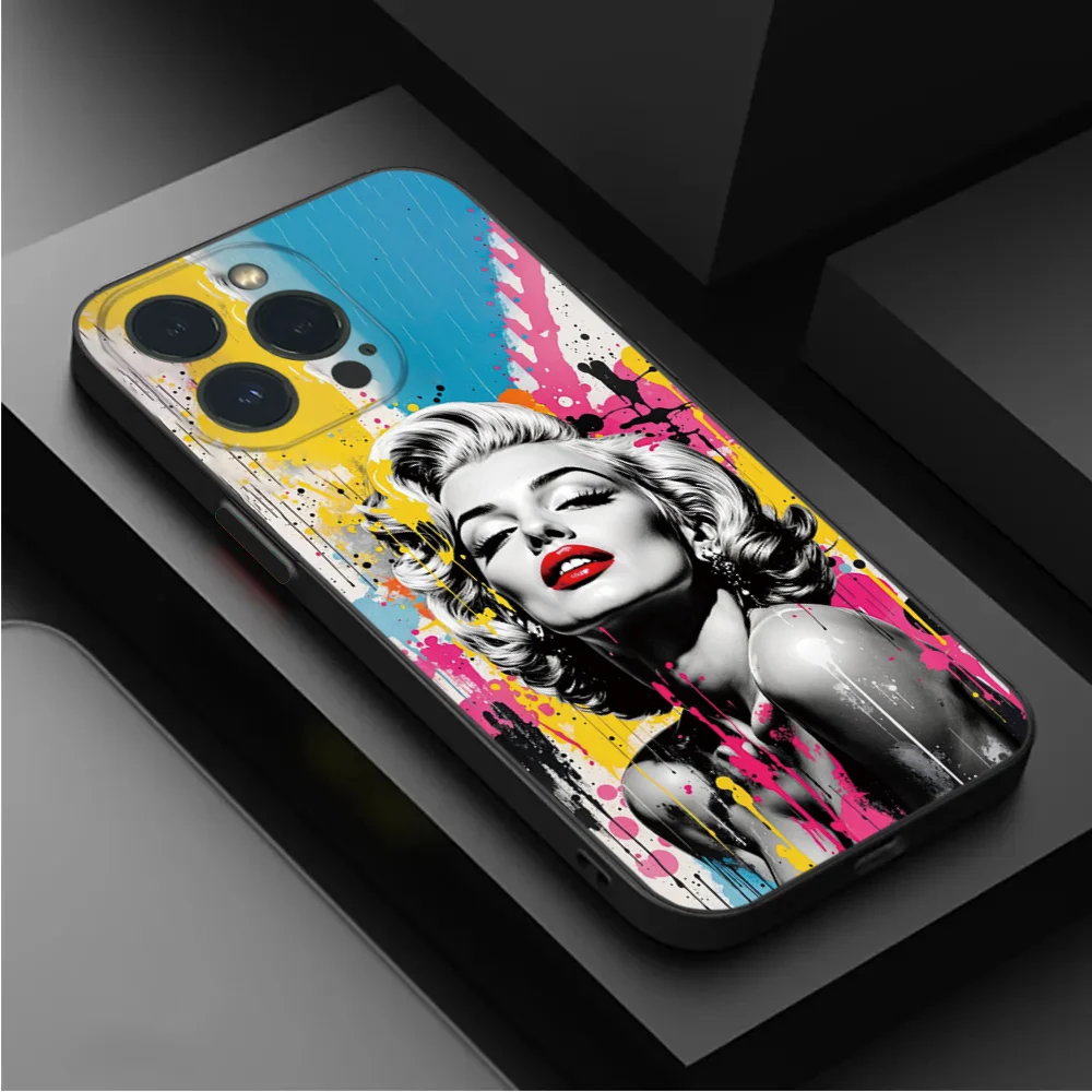 Сексуальный чехол для телефона M-Marilyn Monroe IPhone 16 15 14 13 12 Mini 11 Pro XS Max X XR SE5 6 7 8 Plus мягкий Фото №5