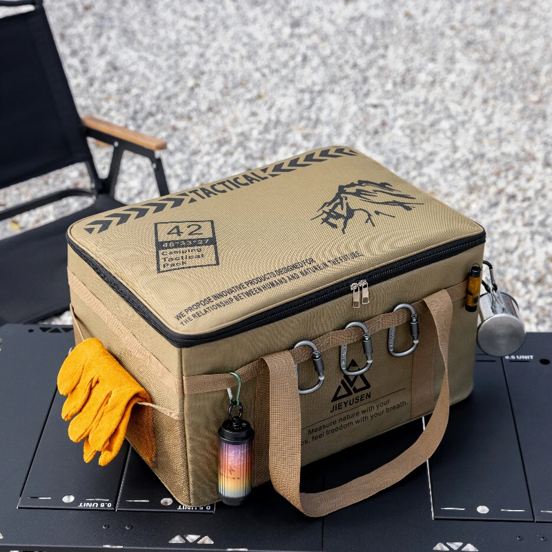 Zaino Tattico 30-42L per Campeggio - Borsa Termica Pieghevole per Picnic, Stoviglie e Attrezzatura da Campo Impermeabile