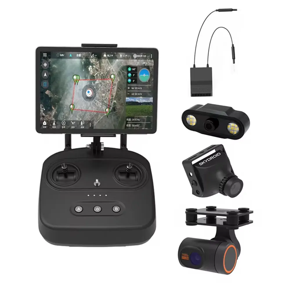 

Skydroid T10 Remote Control Mini Camera 10km Digital Map Transmission 4 in 1 With R10 Receiver for RC Plant Protection Drone