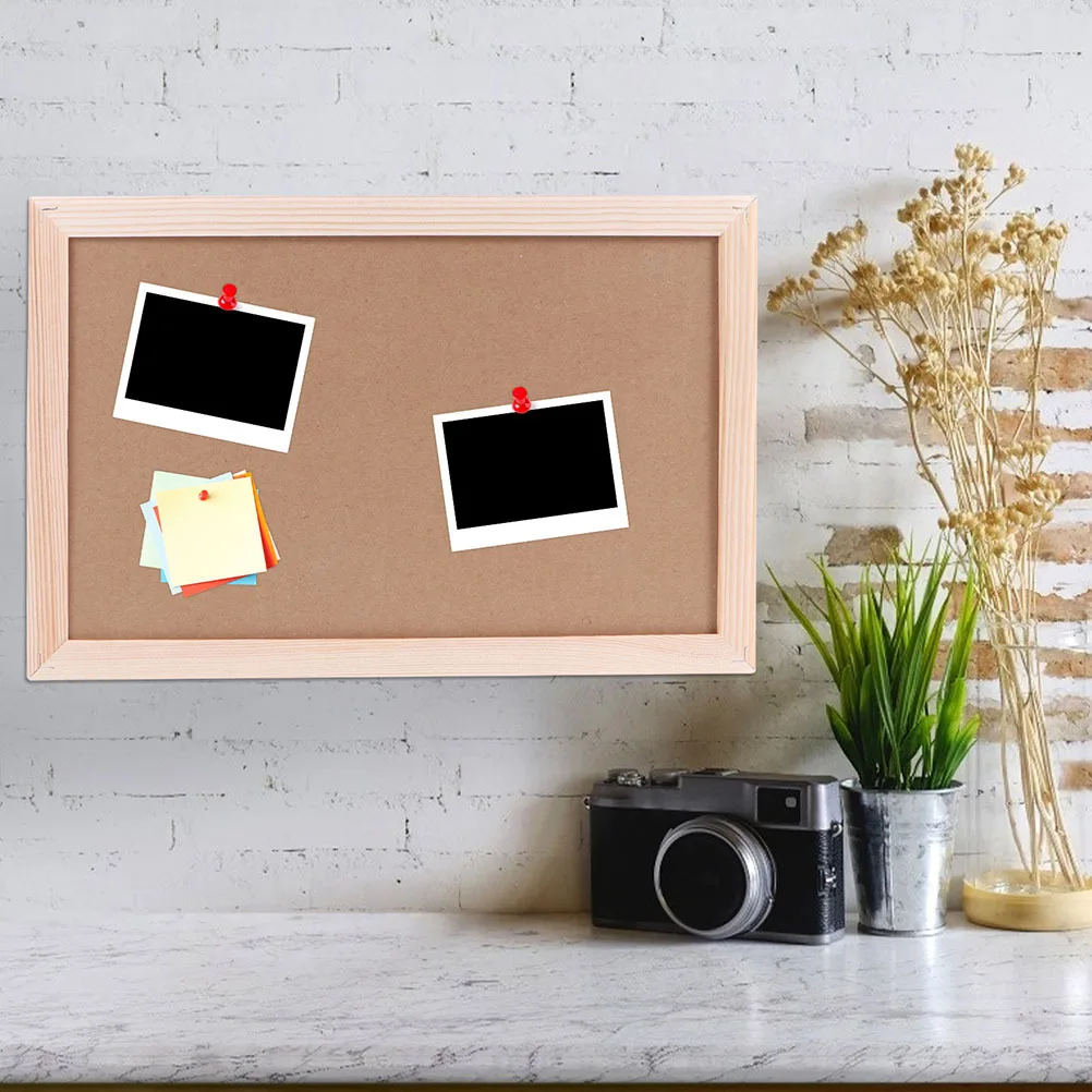 2 مجموعة لوحة الفلين الناعمة مجموعة أنيقة إطار خشبي الحائط لوحة الإعلانات للمنزل مكتب ديكور رسالة عرض مذكرة #4