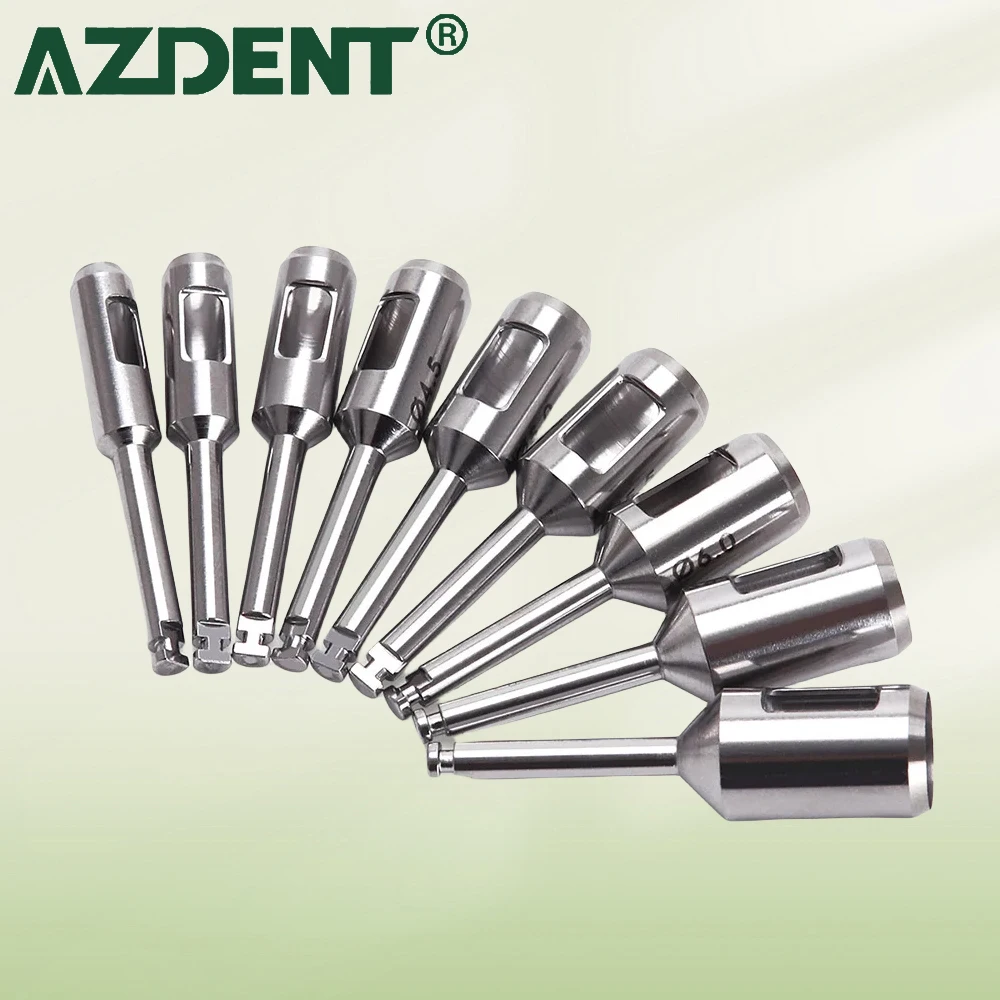 AZDENT Dental Gingival Ring Cutter Tools Implant Tissue Punch Stainless Steel Surgical Instruments Autoclavable 1 Pcs