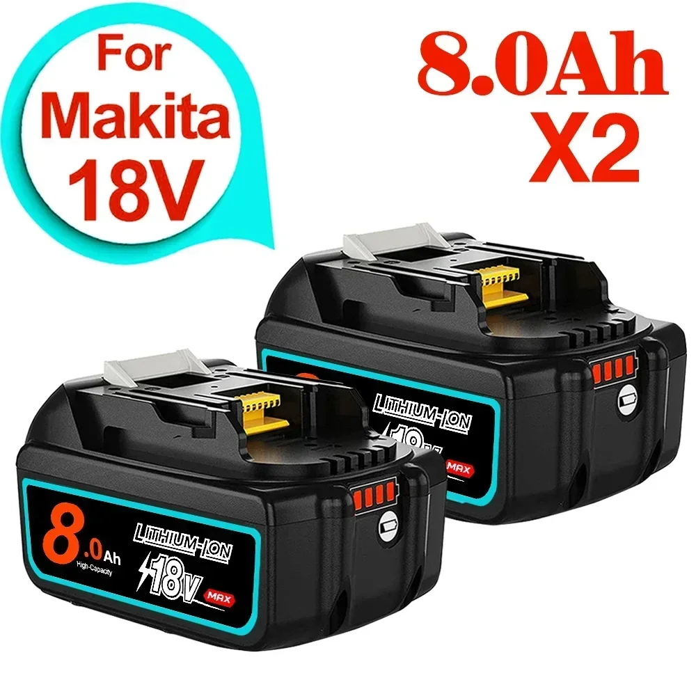 2024 18V 8Ah for Makita With LED lithium ion replacement LXT BL1860B BL1860 BL1850 Makita rechargeable power tool battery BL1890