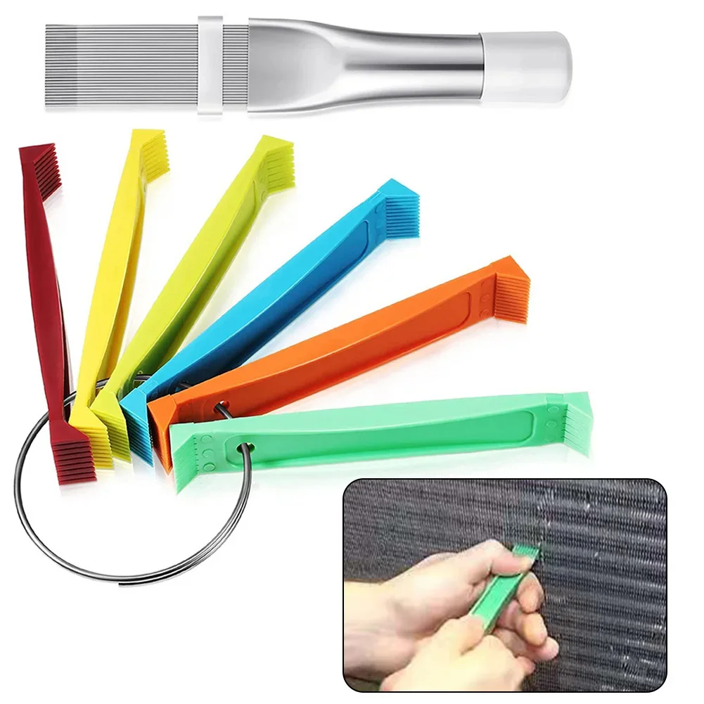 Plastic Air Conditioner Fin Cleaning Tool Portable Universal Condenser Radiator Fin Comb for Auto Cooling System CleanRepair Kit