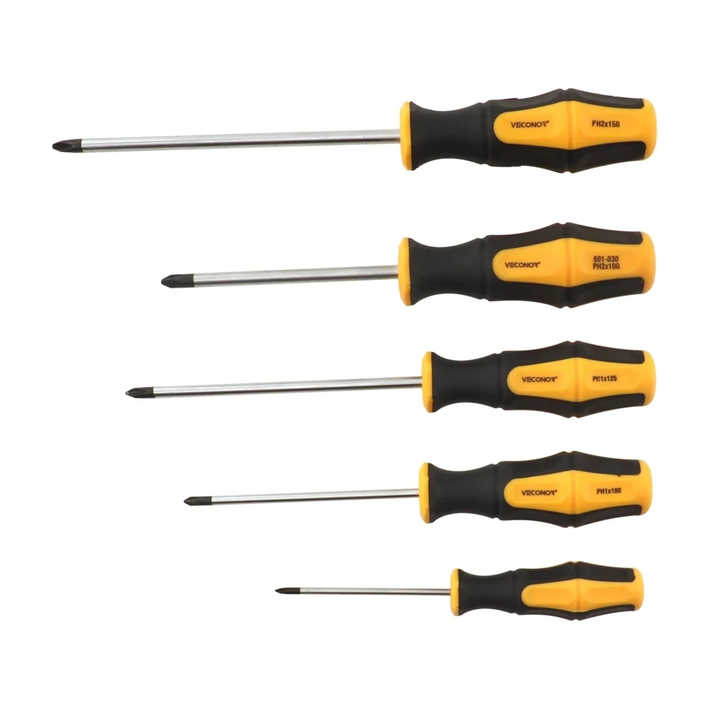 Magnetic Phillips Cross Head Screwdriver PH0 PH1 PH2 Multifunctional Household Basic Anti Slip Manual Screw Drive Tool