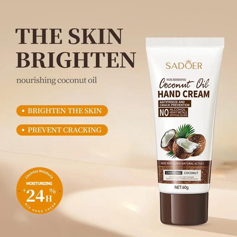 60g Coconut Hand Cream Hands Creams Handcream Anti-Drying Crack Nourishing Moisturizing Firming Hands Skin Care For Women